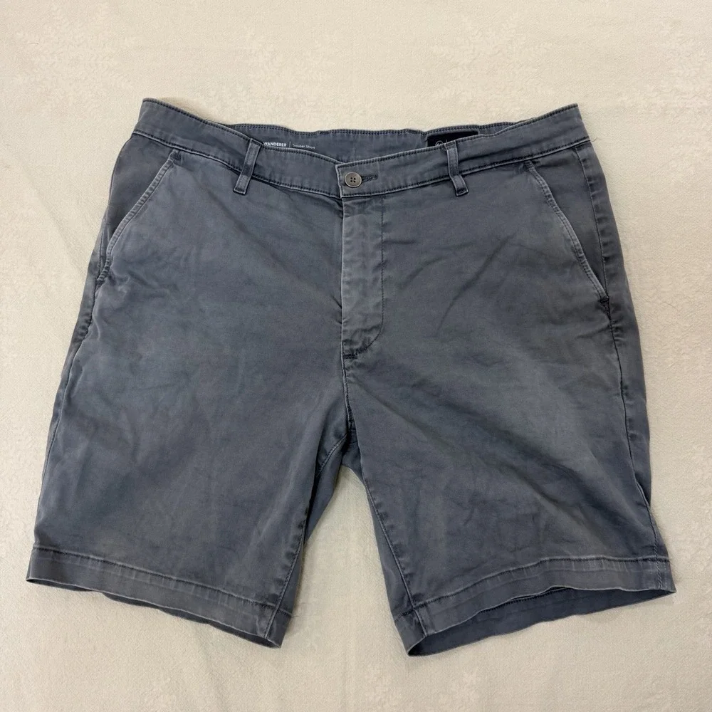 AG Adriano Goldschmied Wanderer Shorts Mens 36 Blue Slim Stretch Trouser Chino